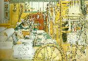 Carl Larsson verkstaden-brita i verkstaden Spain oil painting artist